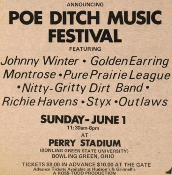 Golden Earring show ad May June 1975
